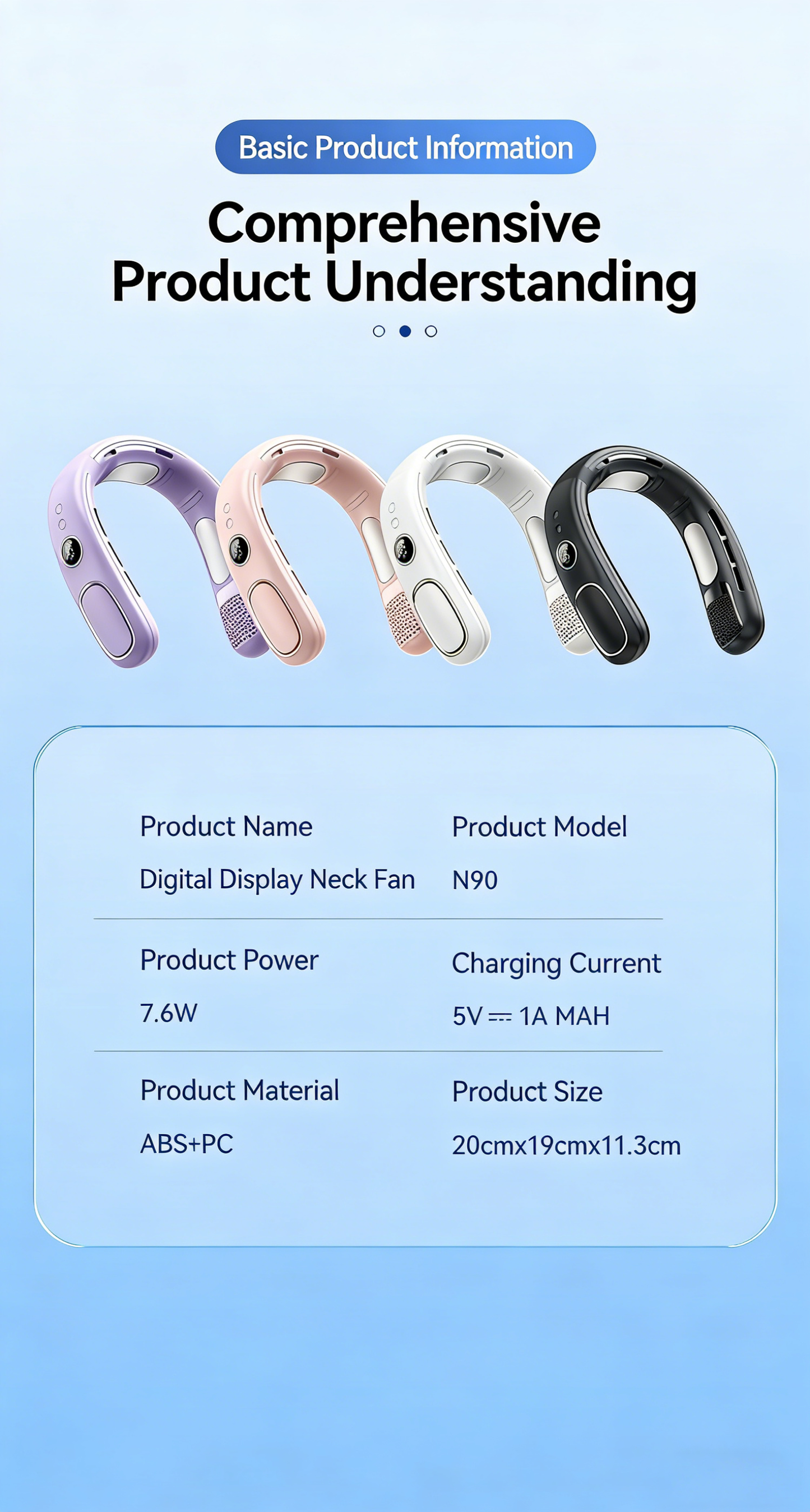 Portable Hands-Free Cooling - Perfect for Outdoor & Office