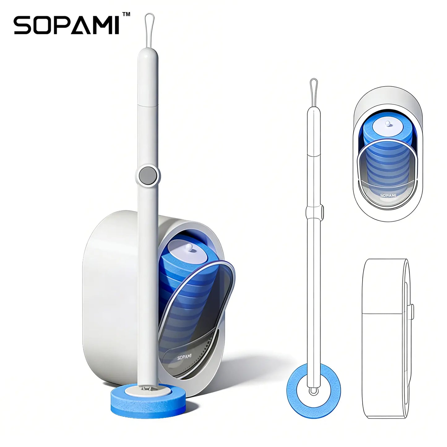 🧽 Toilet Scrubber | Disposable Pads | No Mess Cleaning