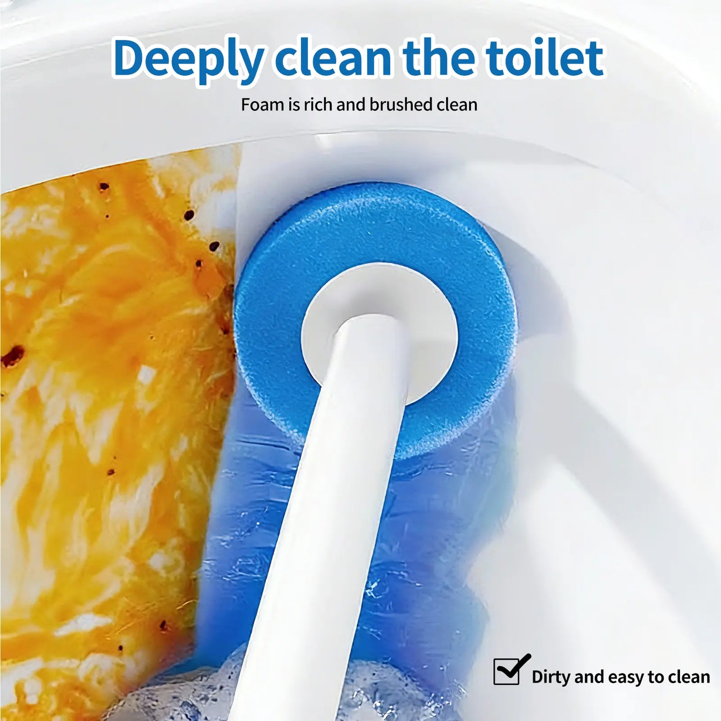 🧽 Toilet Scrubber | Disposable Pads | No Mess Cleaning