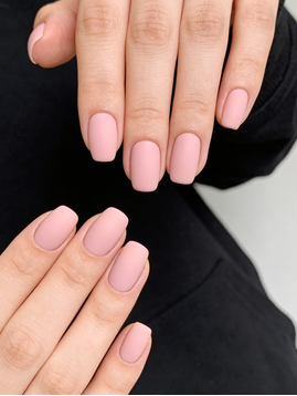 Matte Pink Press On Nails | Soft Pink Nude Matte Finish Reusable False Nails