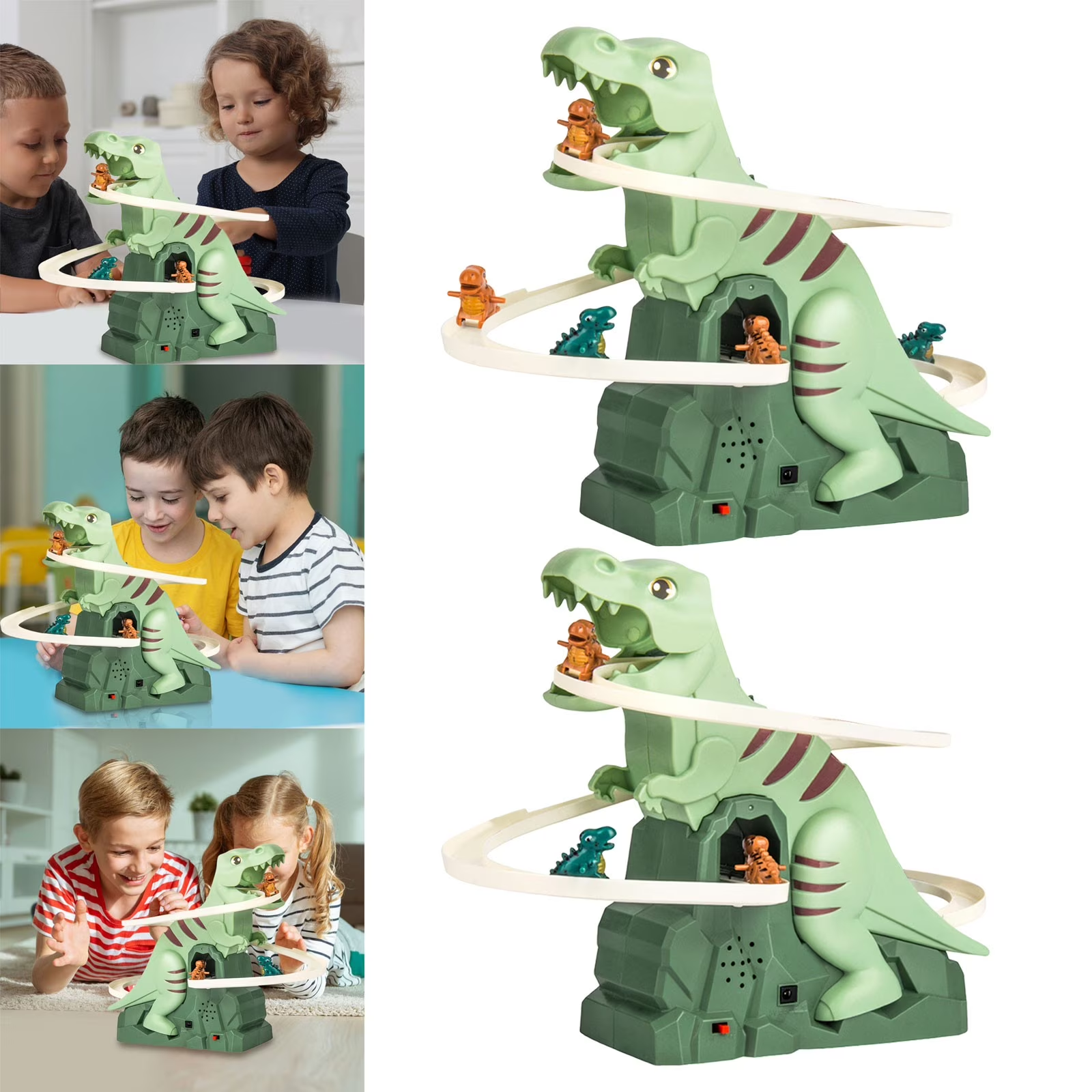👉 Limited-time offer: 50% off-Dinosaur climbing staircase track car