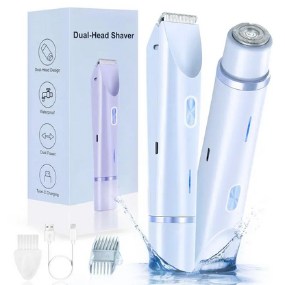 ⚡ 2-in-1 Electric Shaver for Women | Bikini, Face & Body Hair Trimmer
