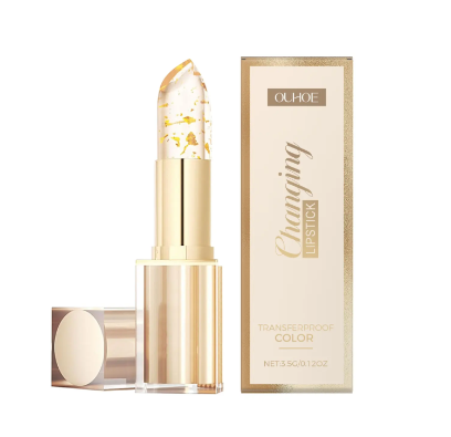 ✨ Color Changing Lipstick | Gold Crystal Moisturizing Lip Gloss