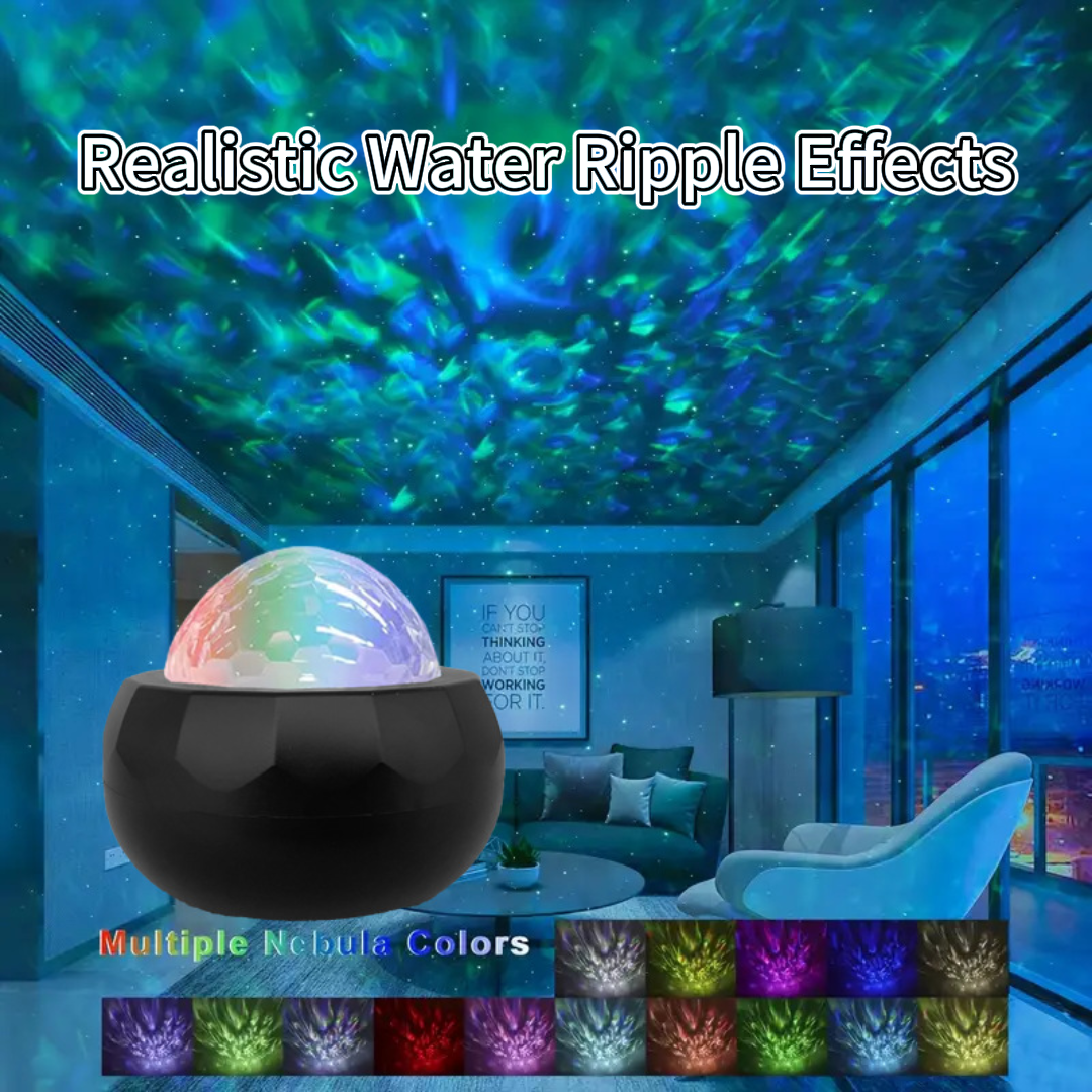 ❤️Save 50%❤️USB Aurora Effect Projector Lamp – 7-Color Northern Lights & Water Ripple Effect