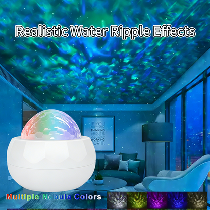 ❤️Save 50%❤️USB Aurora Effect Projector Lamp – 7-Color Northern Lights & Water Ripple Effect