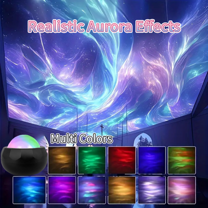 ❤️Save 50%❤️USB Aurora Effect Projector Lamp – 7-Color Northern Lights & Water Ripple Effect