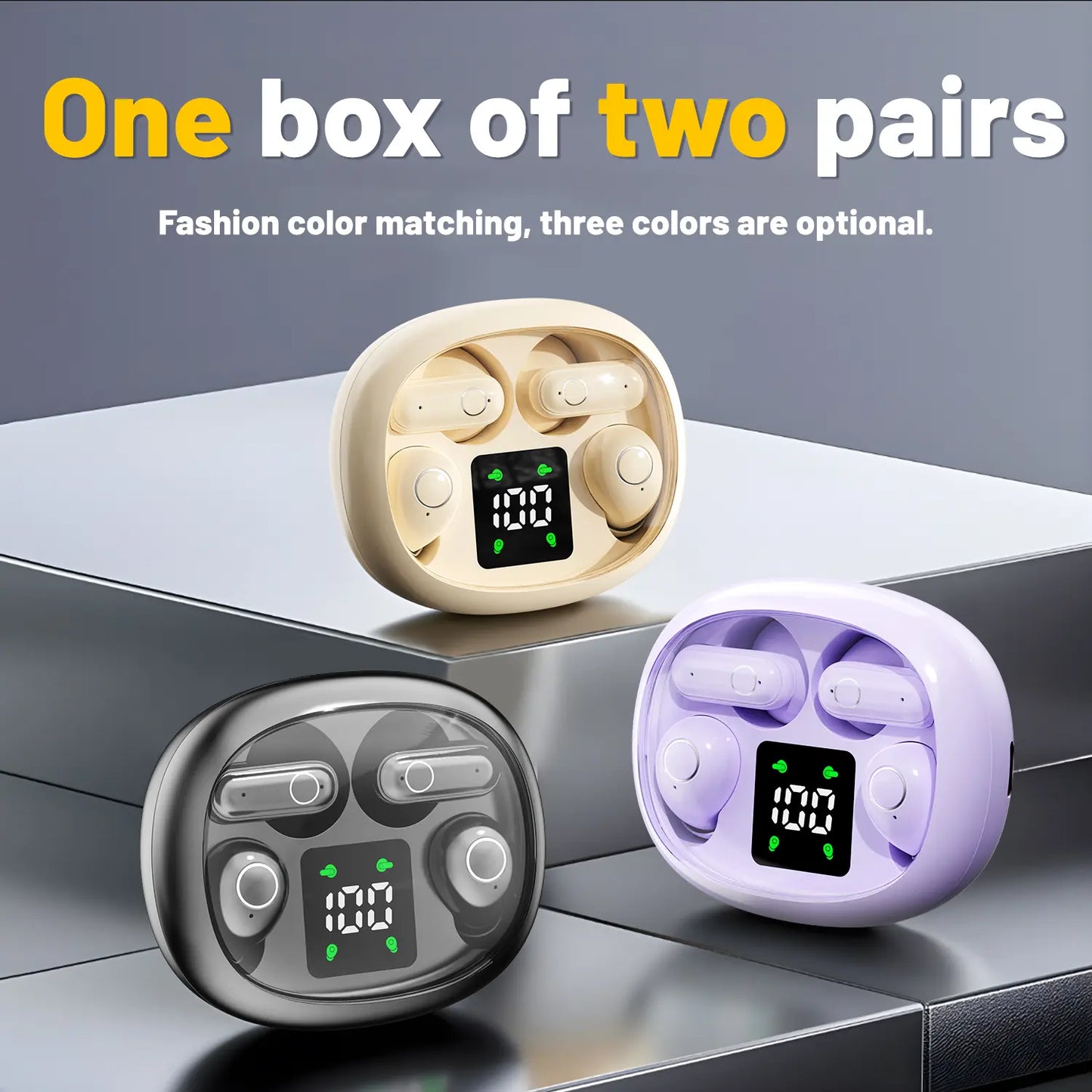 🎧 Mini Invisible Bluetooth Earbuds | Wireless Headphones with Mic