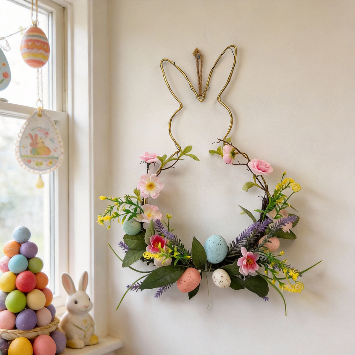 Hot Sale Decor: 50% Off Rabbit Flower Wreath