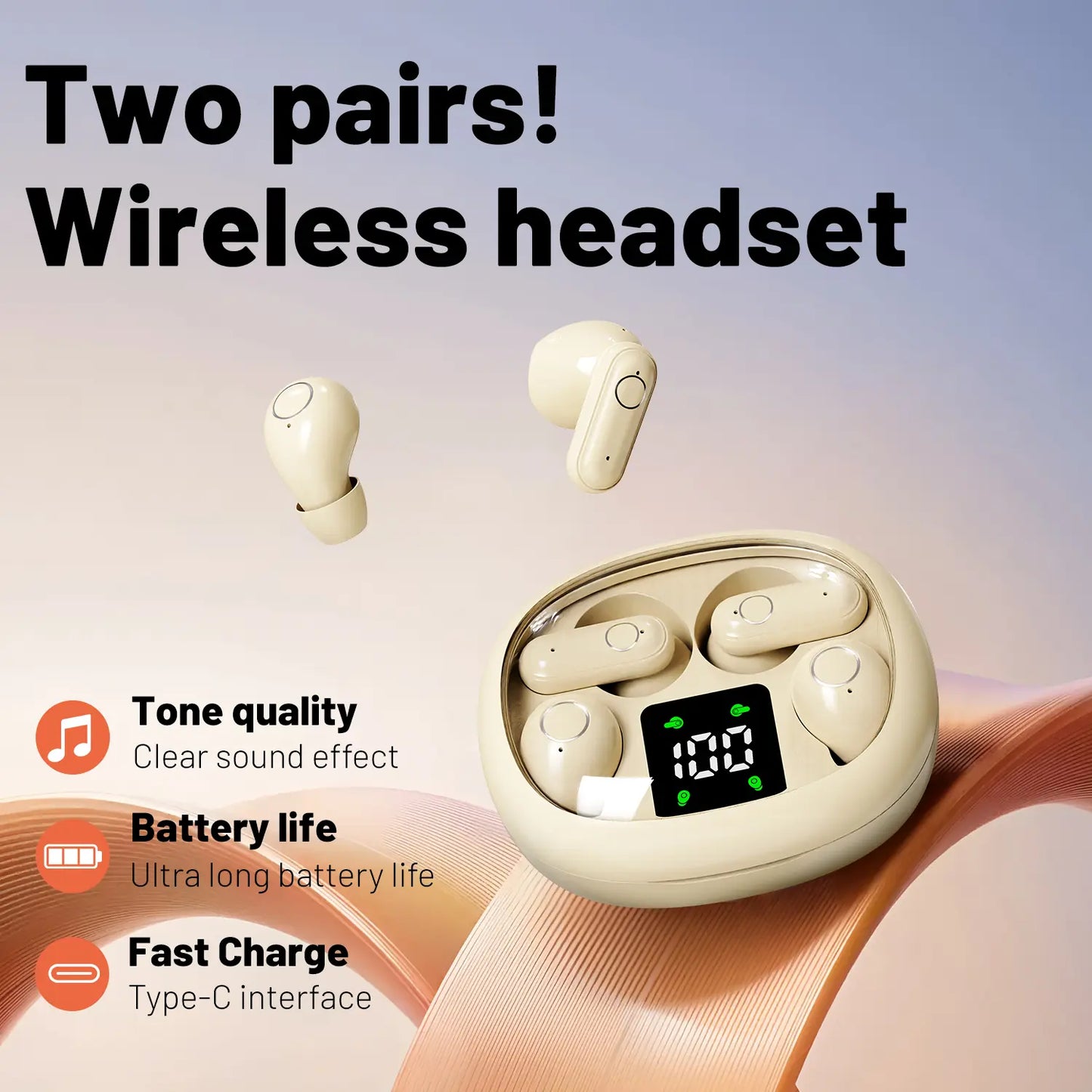 🎧 Mini Invisible Bluetooth Earbuds | Wireless Headphones with Mic