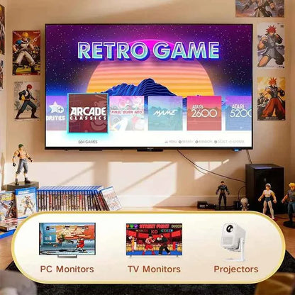 🔥 Retro Game Console | 40,000+ Built-in Games | 19 Emulators | 4K