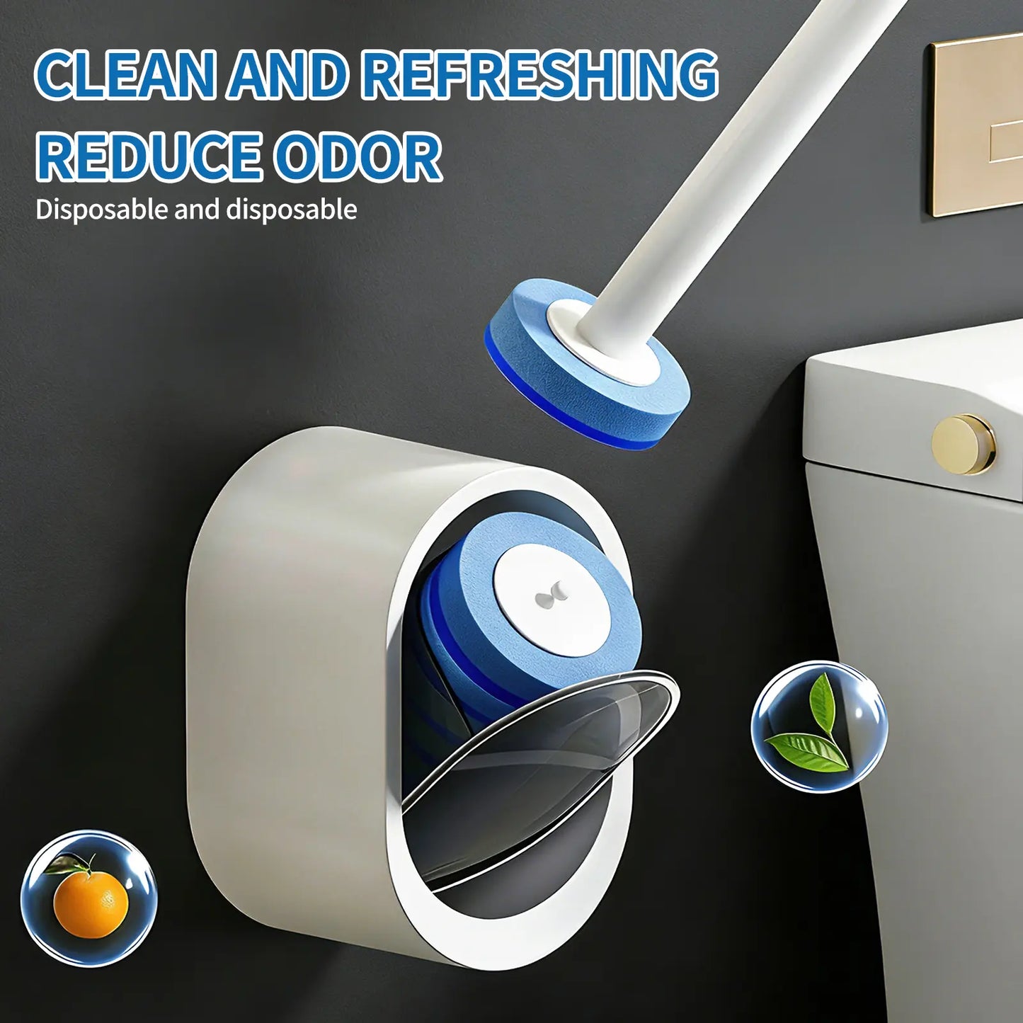 🧽 Toilet Scrubber | Disposable Pads | No Mess Cleaning