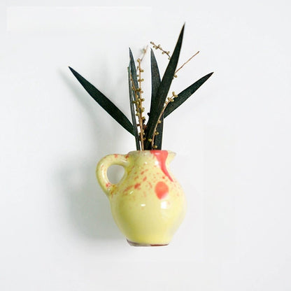 🌸Cute Plant Ceramic Vase Fridge Magnets