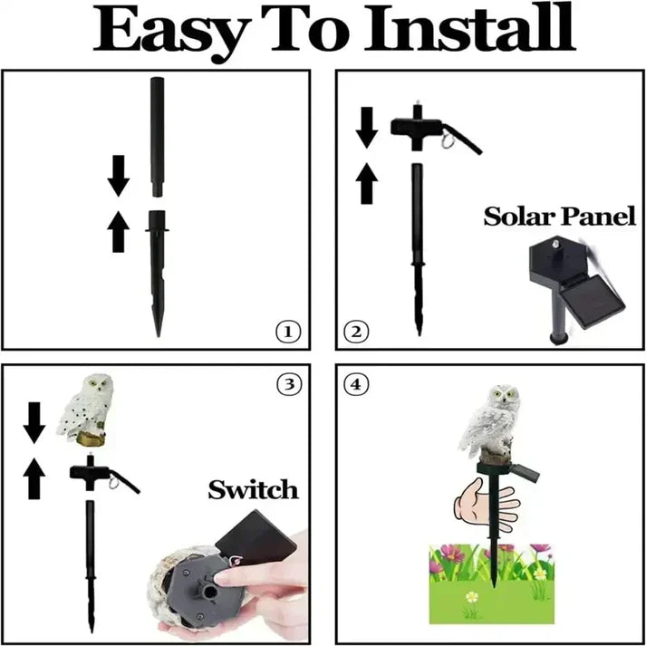Hot-Sale Gift 31% 0FF-🌙 Solar Powered Owl Garden Light