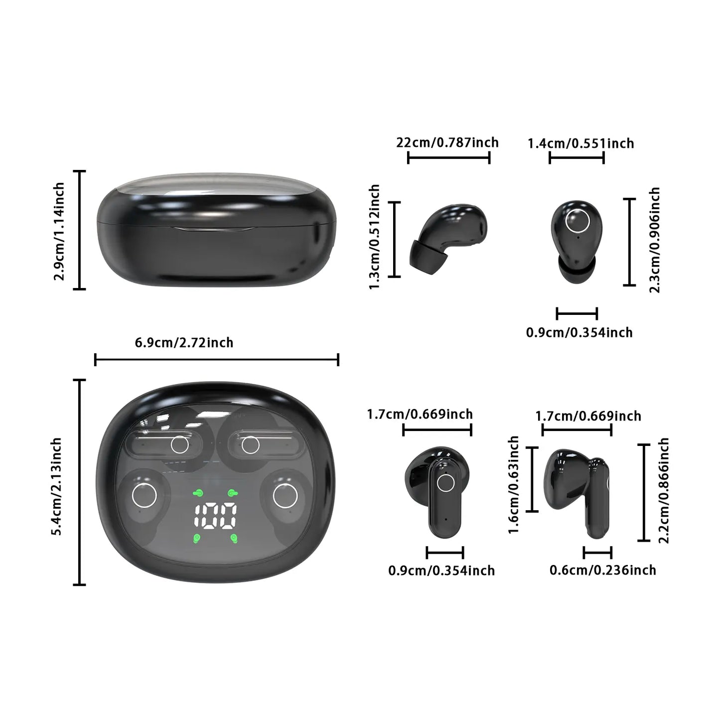 🎧 Mini Invisible Bluetooth Earbuds | Wireless Headphones with Mic