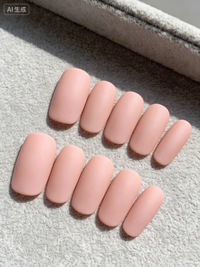 Matte Pink Press On Nails | Soft Pink Nude Matte Finish Reusable False Nails