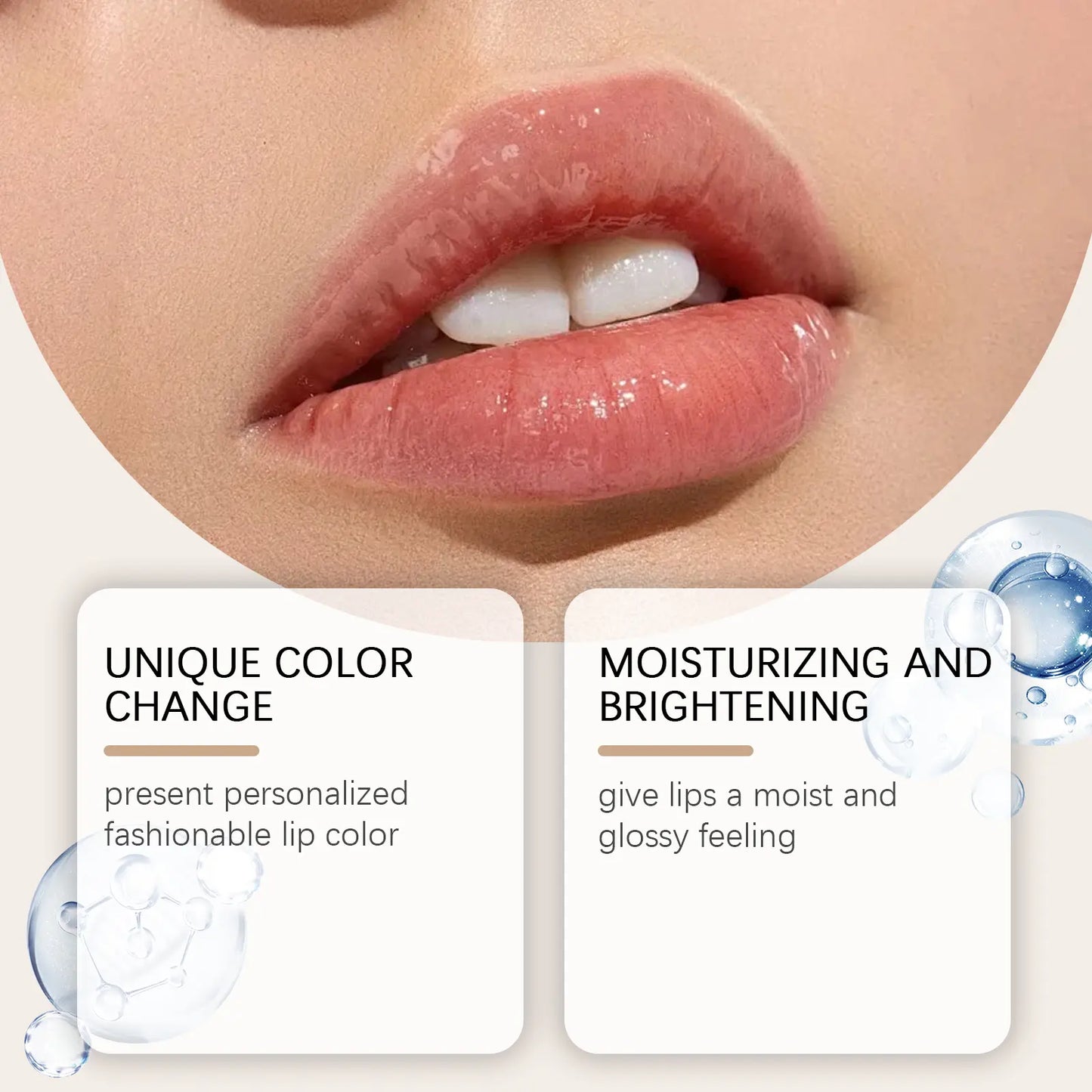 ✨ Color Changing Lipstick | Gold Crystal Moisturizing Lip Gloss